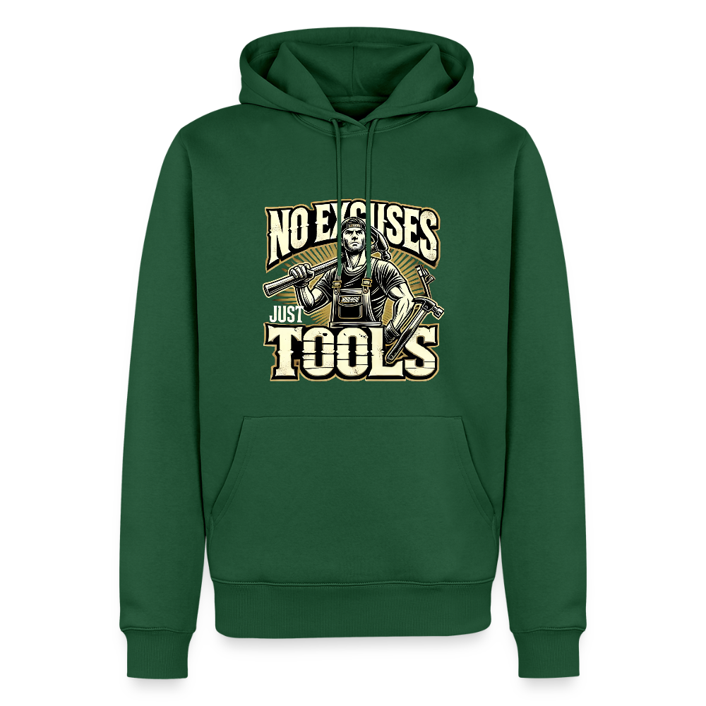 No Excuses, Just Tools! - Tool Titan Premium Hoodie - Flaschengrün