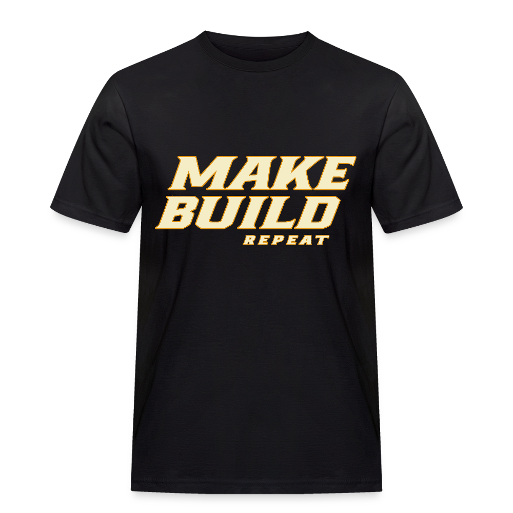 Make.Build.Repeat - Rugged T-Shirt - Schwarz