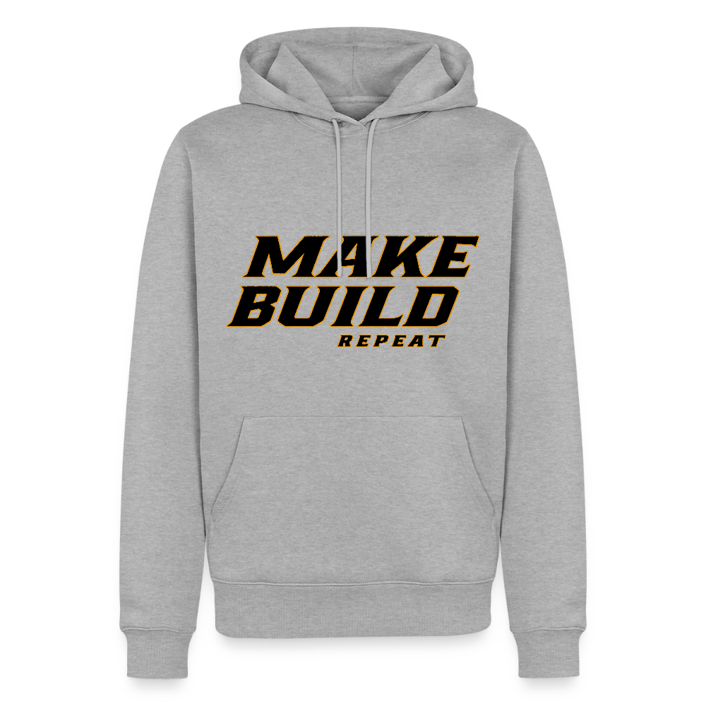 Make.Build.Repeat - Premium Hoodie - Grau meliert