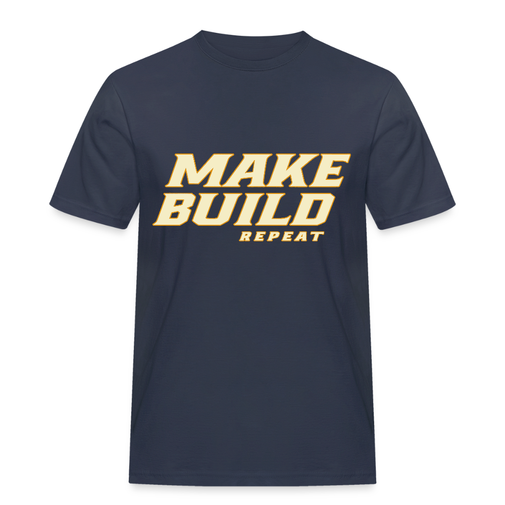 Make.Build.Repeat - Rugged T-Shirt - Navy