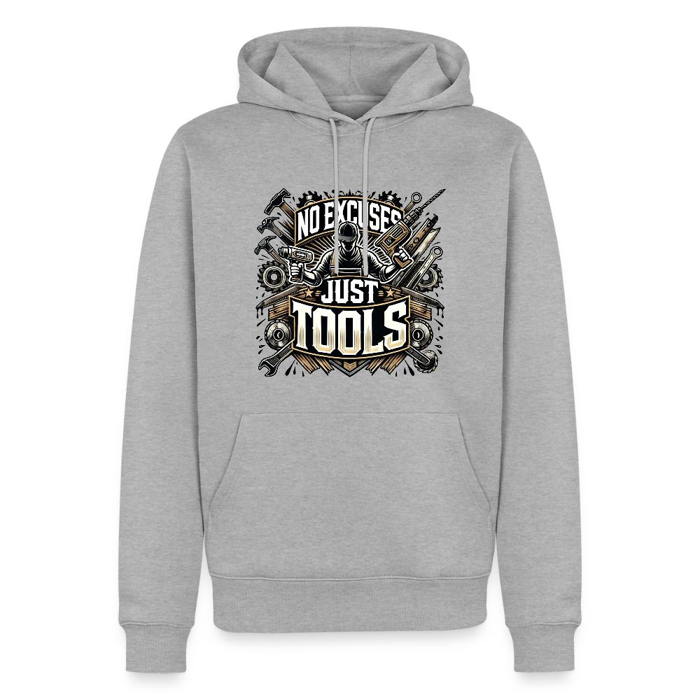 No Excuses, Just Tools! - Drill Sergeant Premium Hoodie - Grau meliert