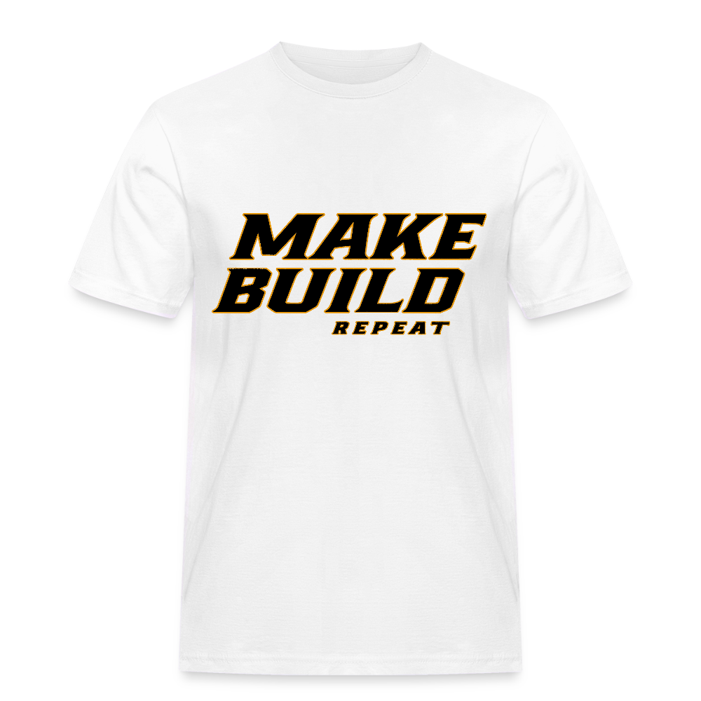 Make.Build.Repeat - Rugged T-Shirt - Weiß