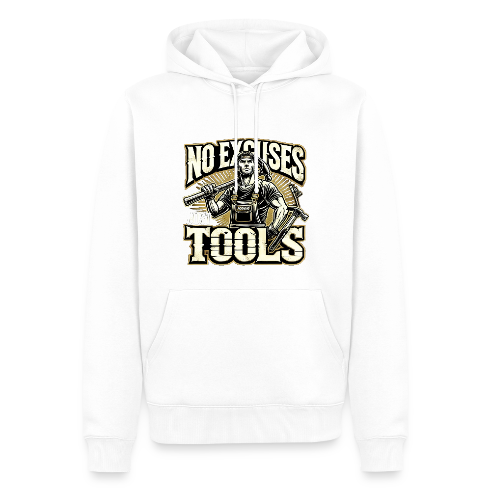 No Excuses, Just Tools! - Tool Titan Premium Hoodie - Weiß