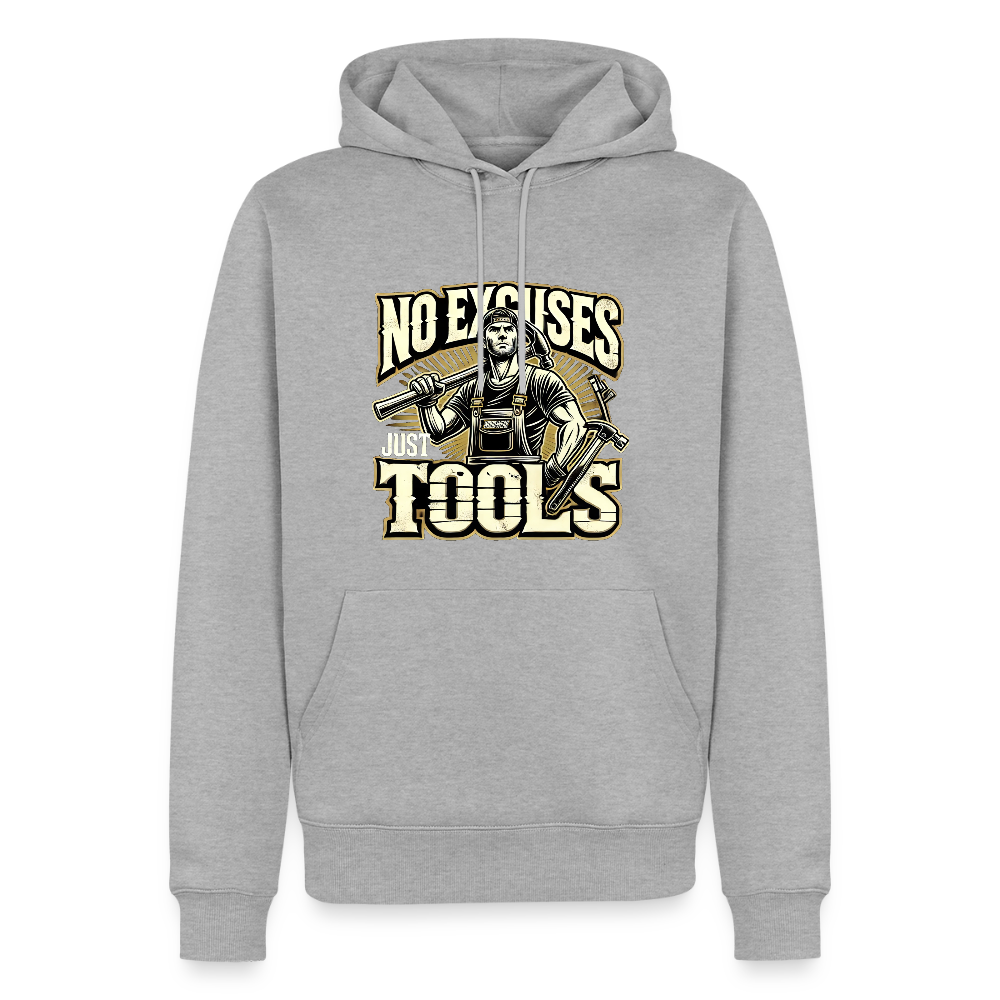 No Excuses, Just Tools! - Tool Titan Premium Hoodie - Grau meliert