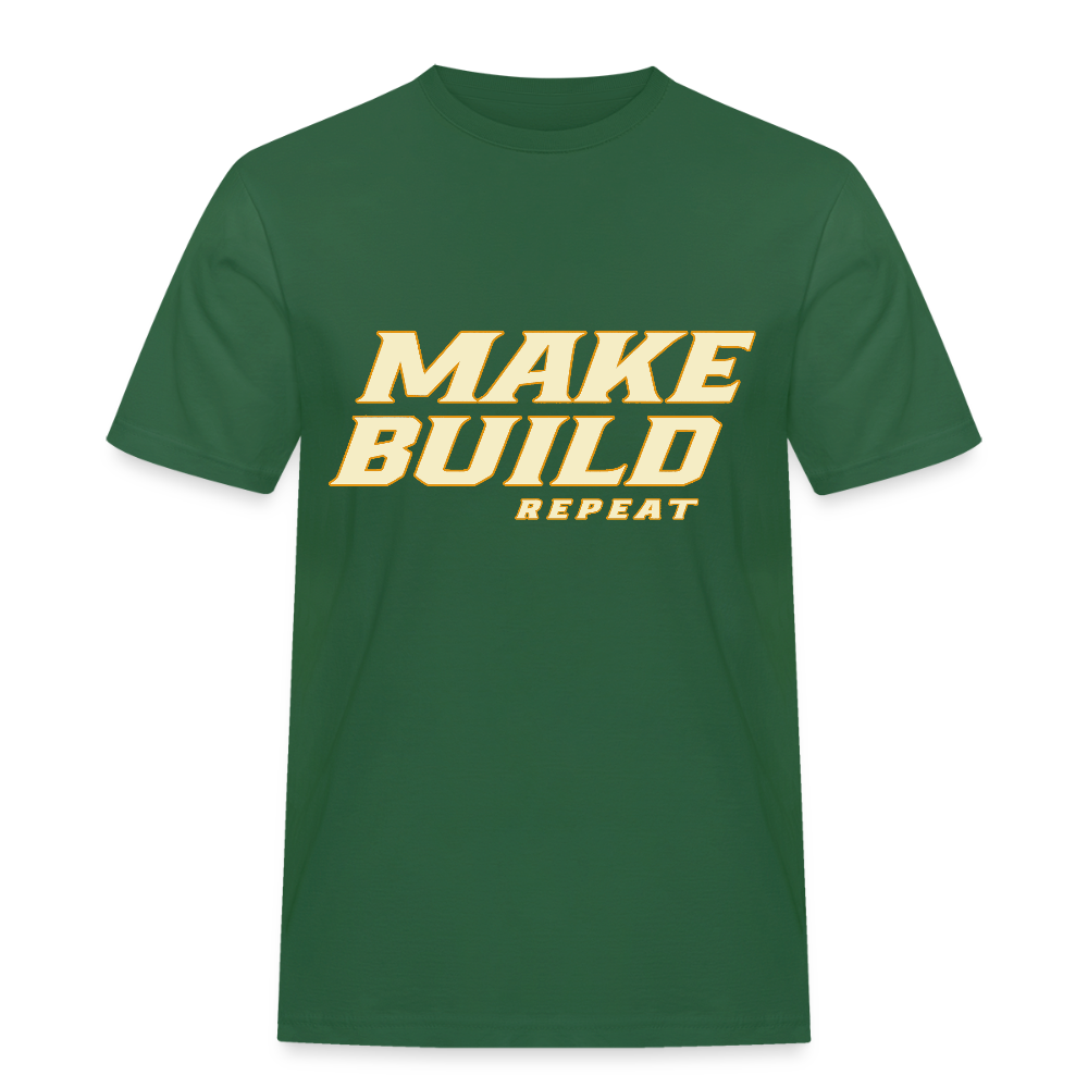 Make.Build.Repeat - Rugged T-Shirt - Flaschengrün