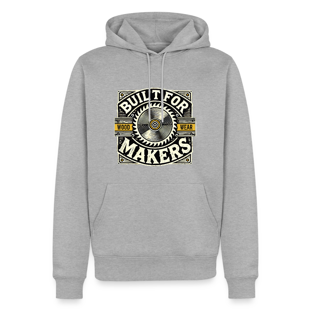 Built for Makers - Premium Hoodie - Grau meliert