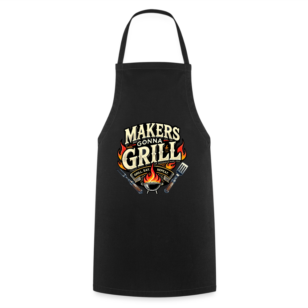 Makers gonna Grill - Grillschürze - Schwarz