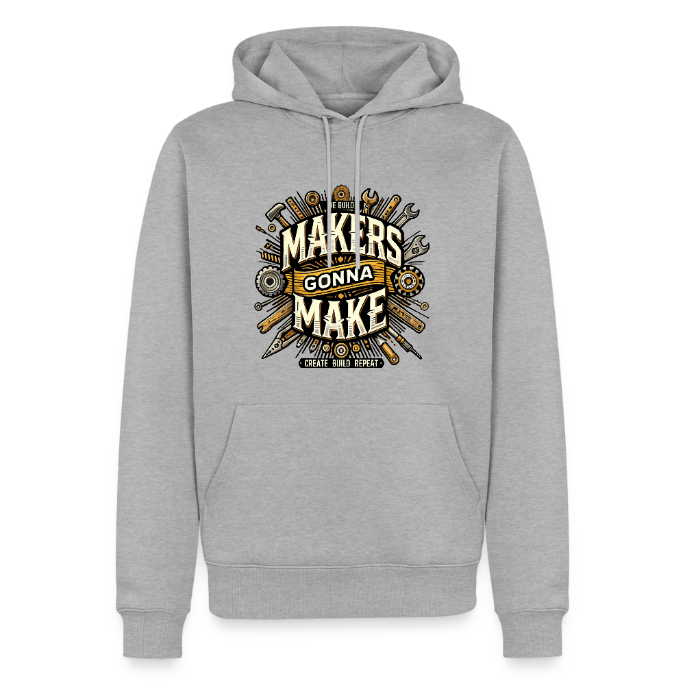 Makers gonna Make - Premium Hoodie - Grau meliert