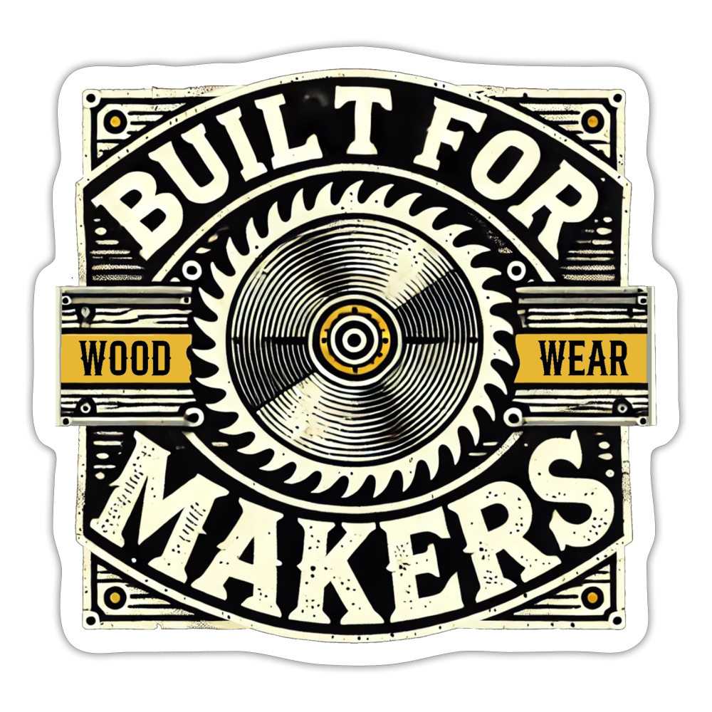 Built for Makers - STICKER 10x10cm - Mattweiß