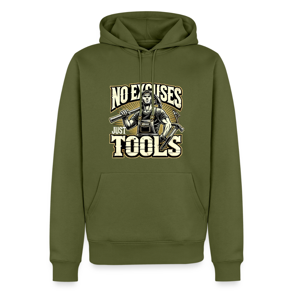 No Excuses, Just Tools! - Tool Titan Premium Hoodie - Khaki