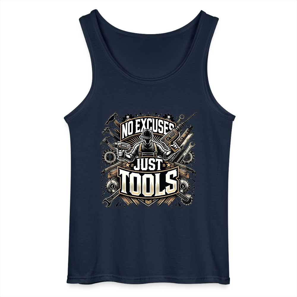 No Excuses, Just Tools! - Drill Sergeant Tank Top - Navy