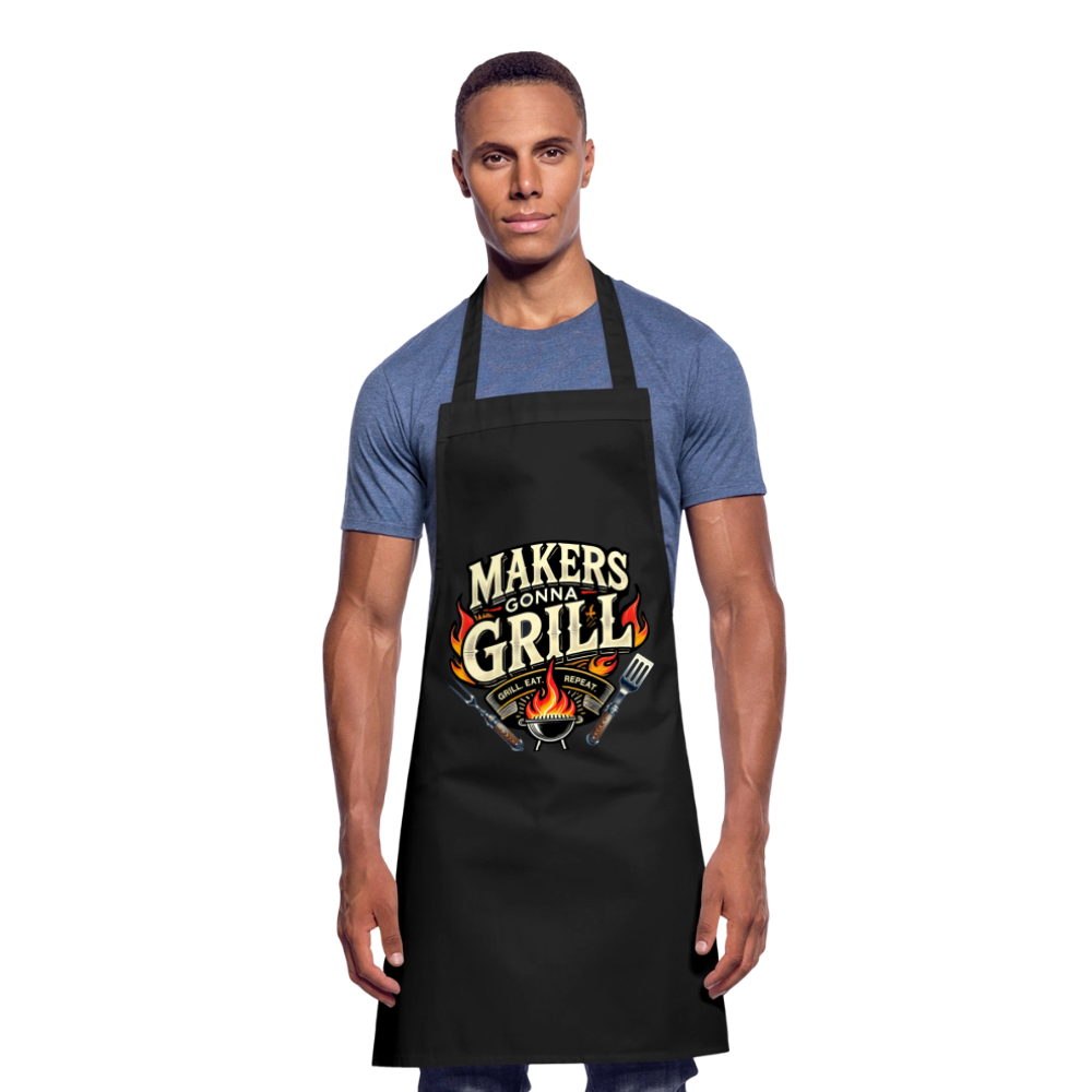 Makers gonna Grill - Grillschürze - Schwarz