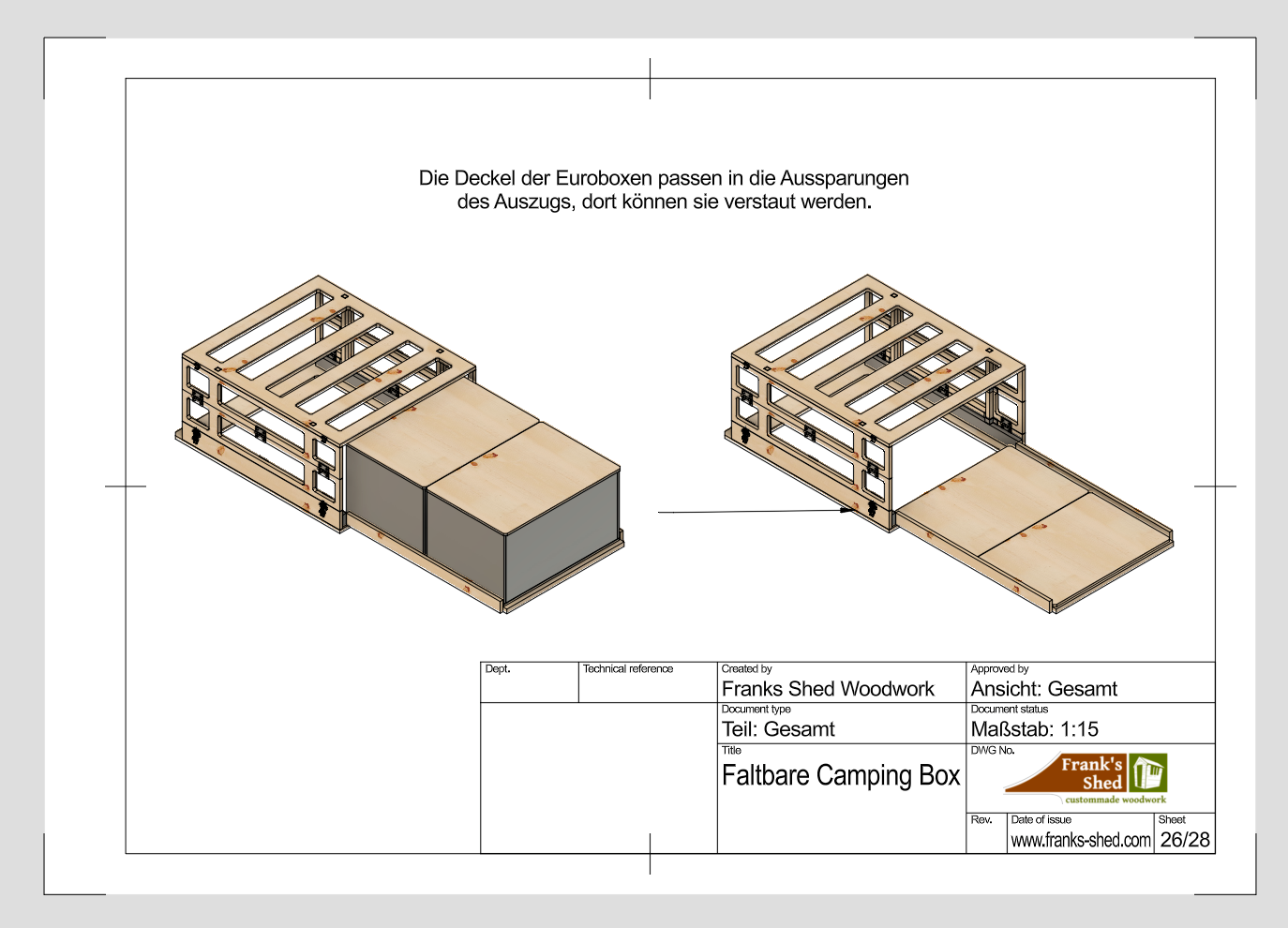 Faltbare Camping-Box (Bauplan)