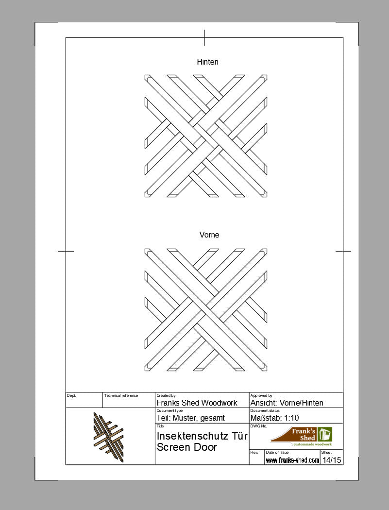 Designer Insektenschutztür (Bauplan)