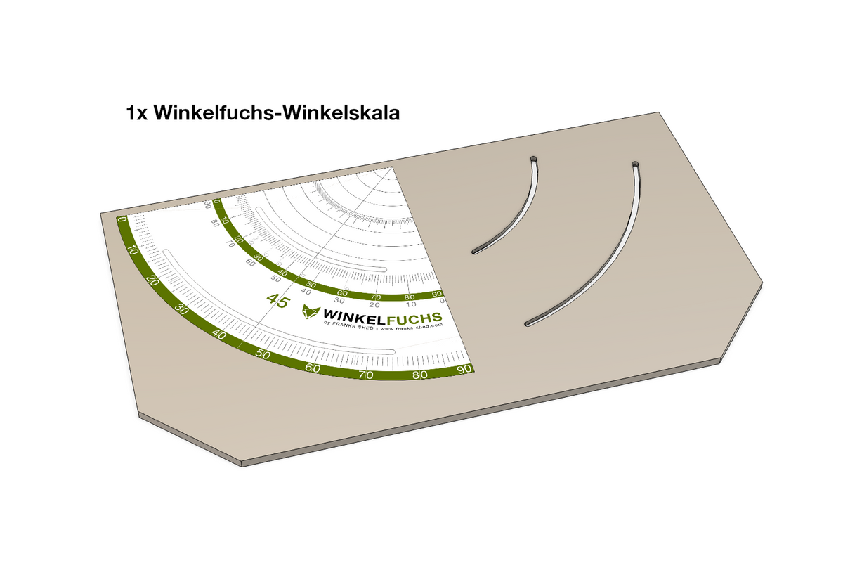 WINKELFUCHS-Winkelskala (Aufkleber)