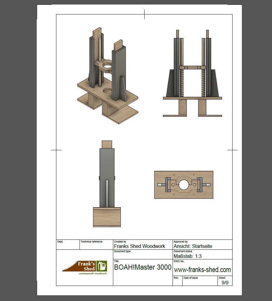 BOAHMaster3000 - Bohrständer für Akkubohrer (Bauplan)