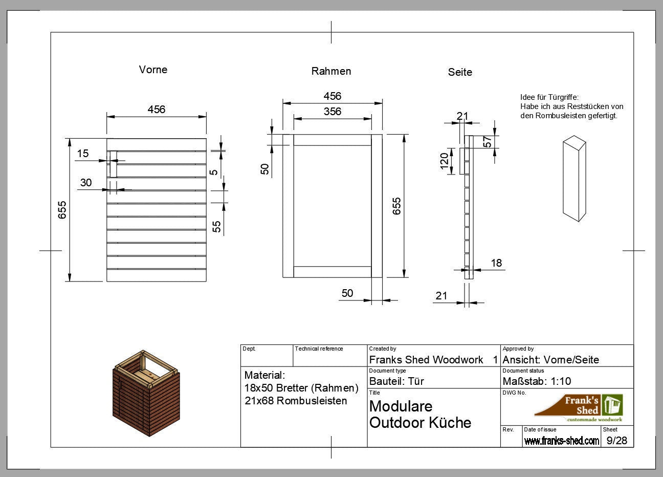 XXL Modulare Outdoor-Küche (Bauplan)