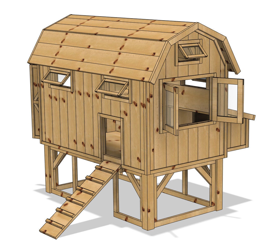 Hühnerstall für min. 6 Hühner (Bauplan)