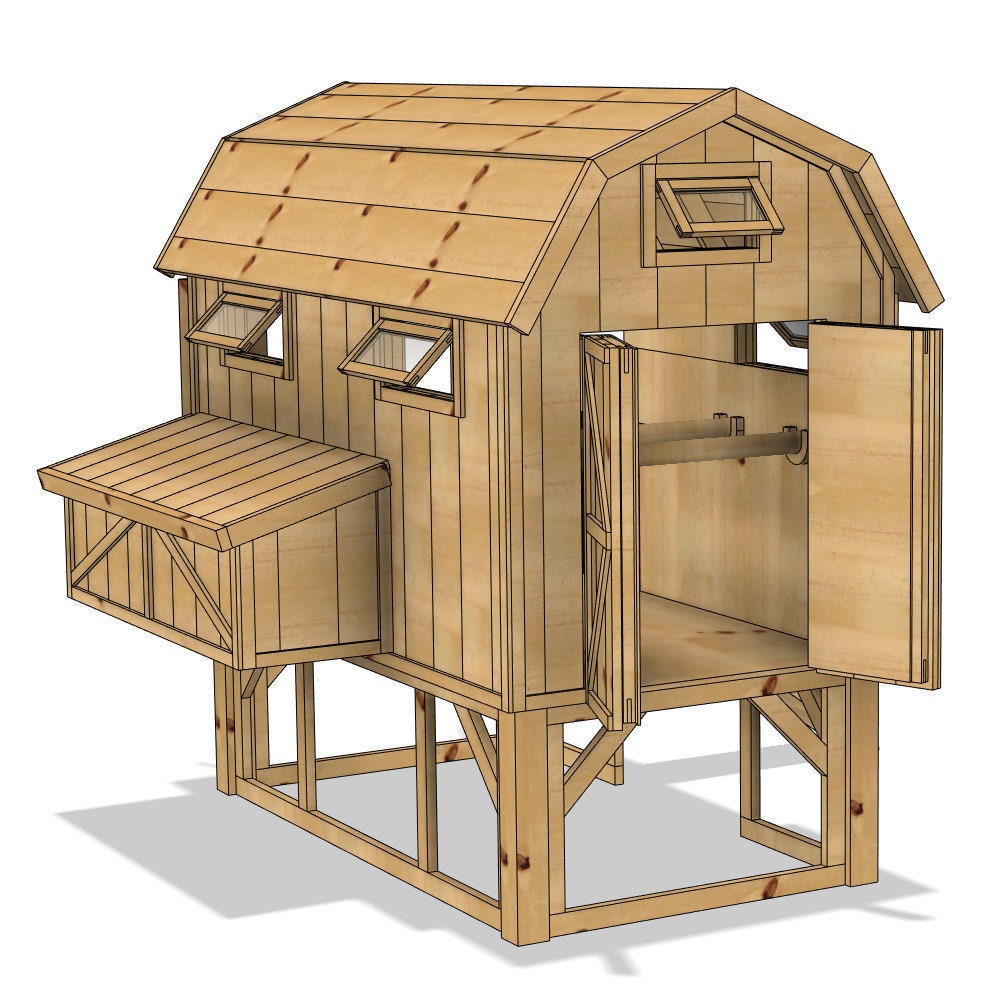Hühnerstall für min. 6 Hühner (Bauplan)