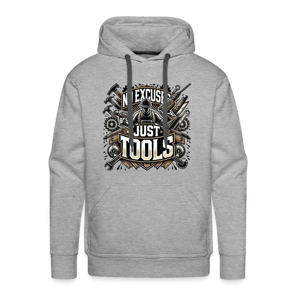 No Excuses, Just Tools! - Drill Sergeant Premium Hoodie - Grau meliert