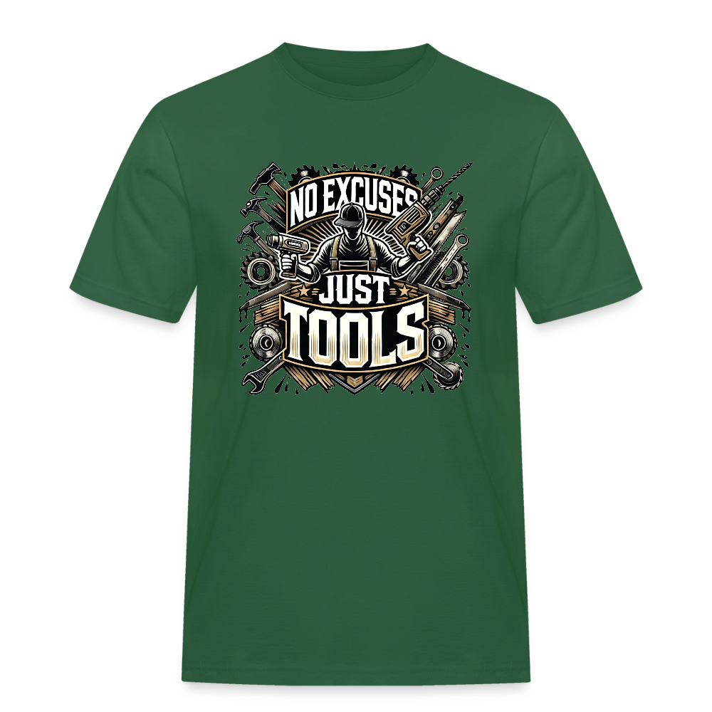 No Excuses, Just Tools! - Drill Sergeant Rugged T-Shirt - Flaschengrün
