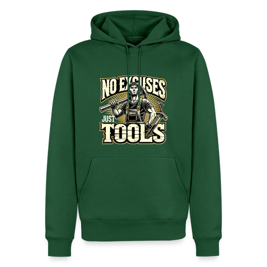 No Excuses, Just Tools! - Tool Titan Premium Hoodie - Flaschengrün