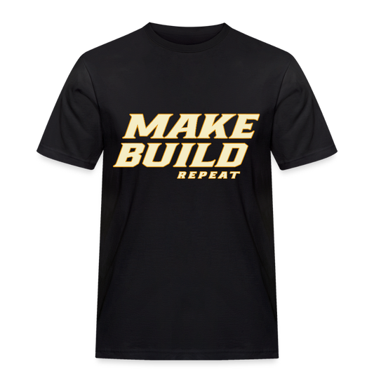Make.Build.Repeat - Rugged T-Shirt - Schwarz