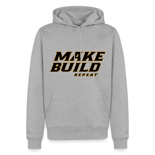 Make.Build.Repeat - Premium Hoodie - Grau meliert