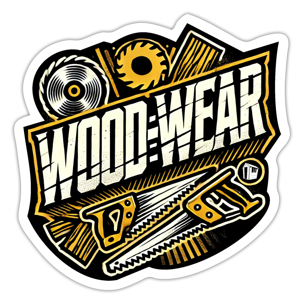 Wood Wear - STICKER 10x10cm - Mattweiß