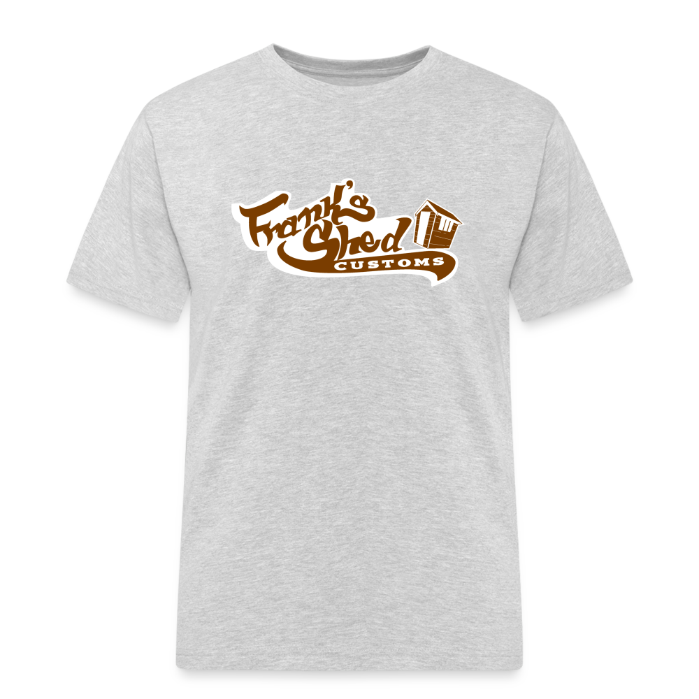Franks Shed Customs (braun) - Rugged T-Shirt - Grau meliert