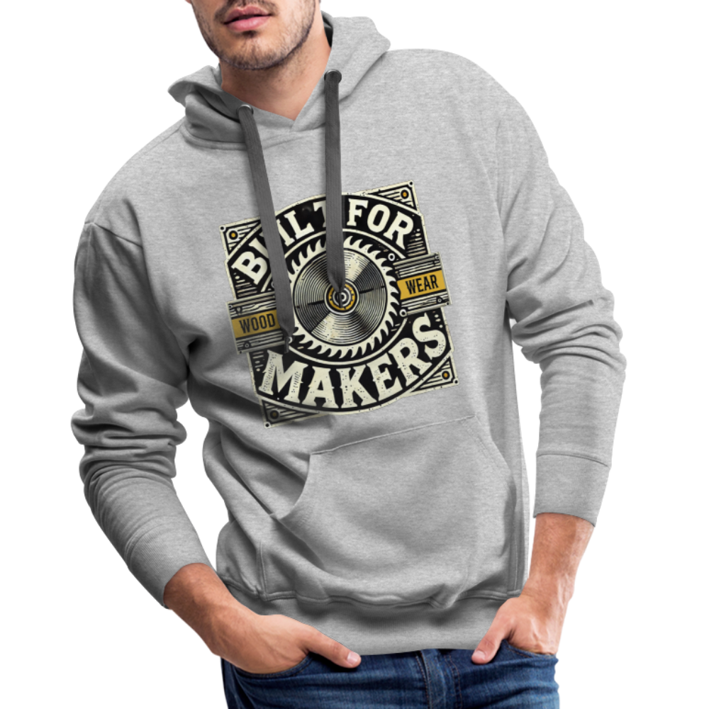Built for Makers - Premium Hoodie - Grau meliert
