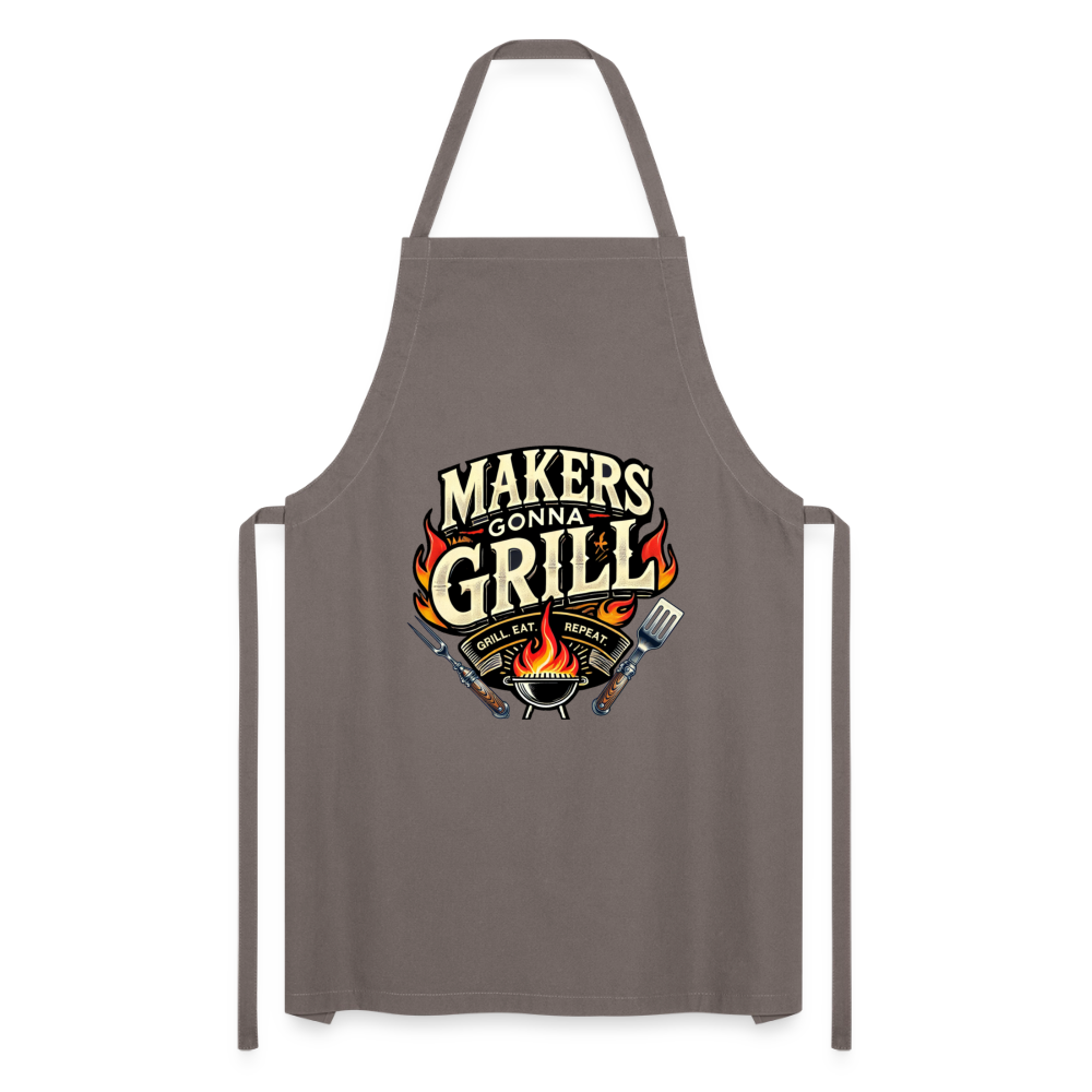 Makers gonna Grill - Grillschürze - Grau