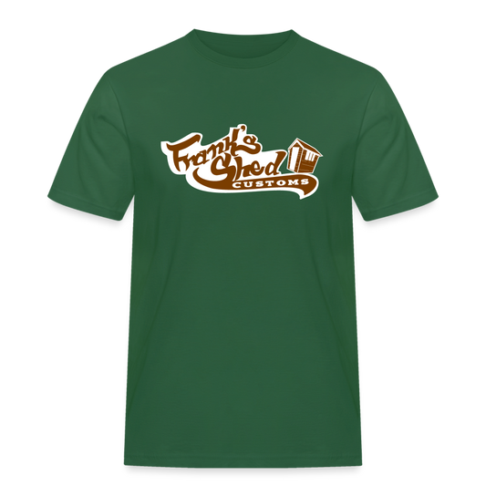 Franks Shed Customs (braun) - Rugged T-Shirt - Flaschengrün