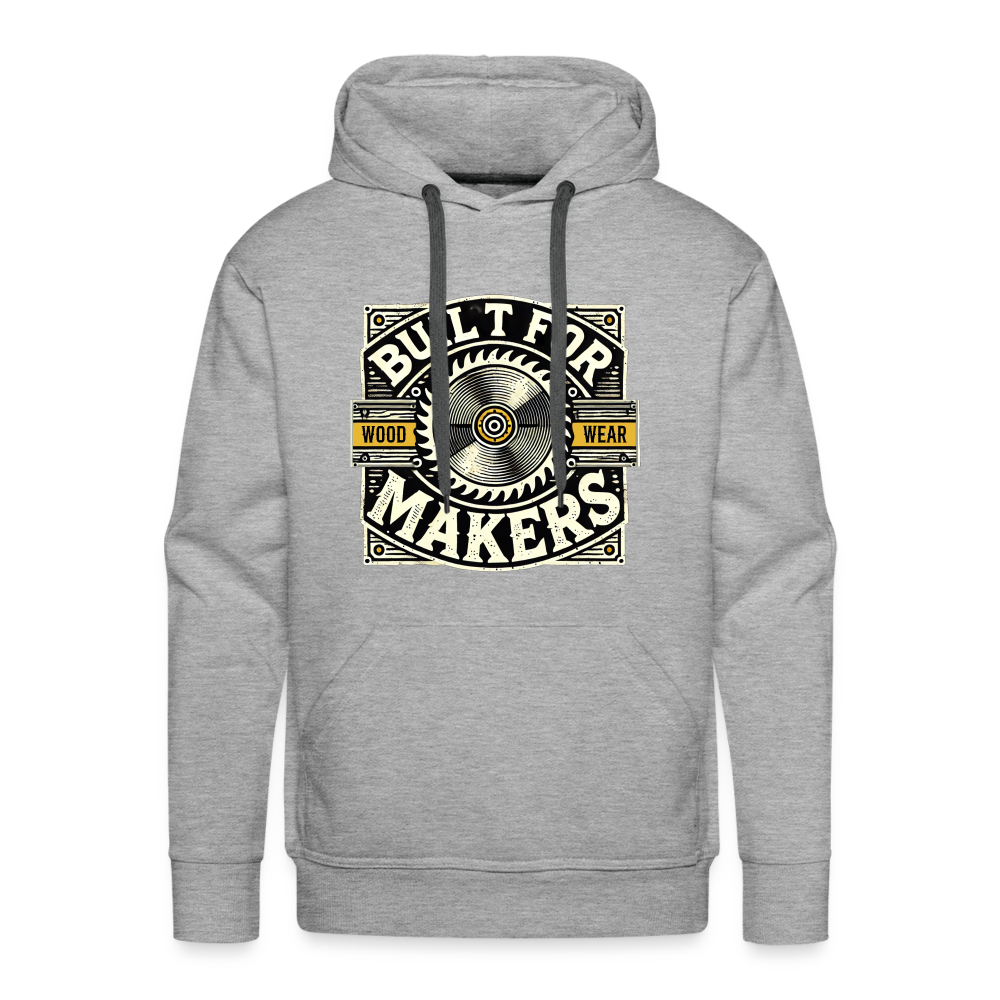 Built for Makers - Premium Hoodie - Grau meliert