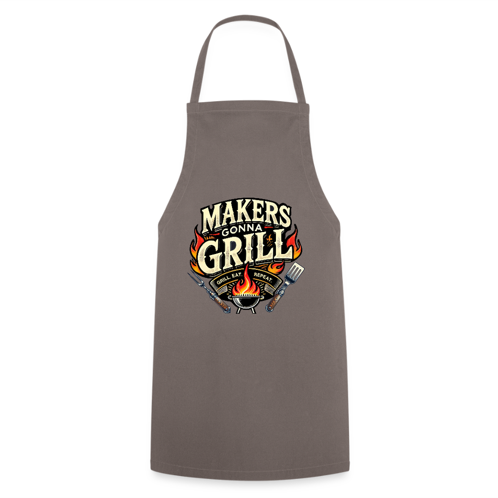 Makers gonna Grill - Grillschürze - Grau