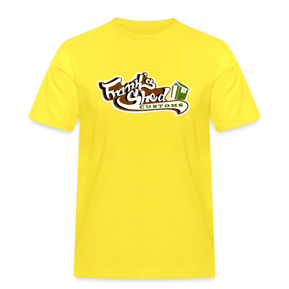 Franks Shed Customs (original) - Rugged T-Shirt - Gelb
