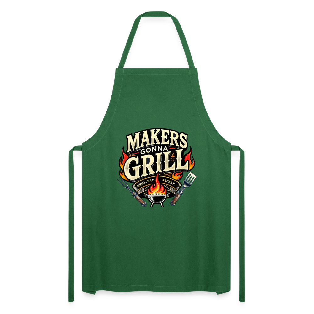Makers gonna Grill - Grillschürze - Grün