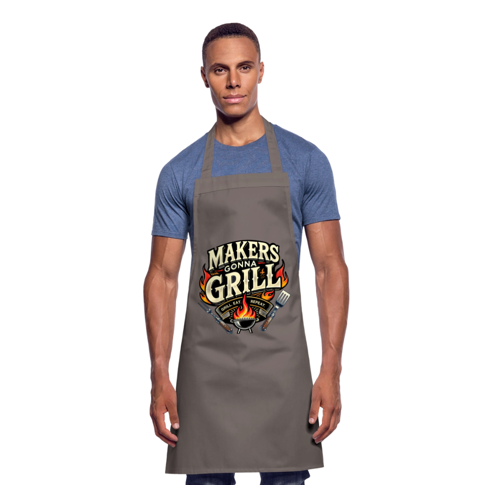 Makers gonna Grill - Grillschürze - Grau