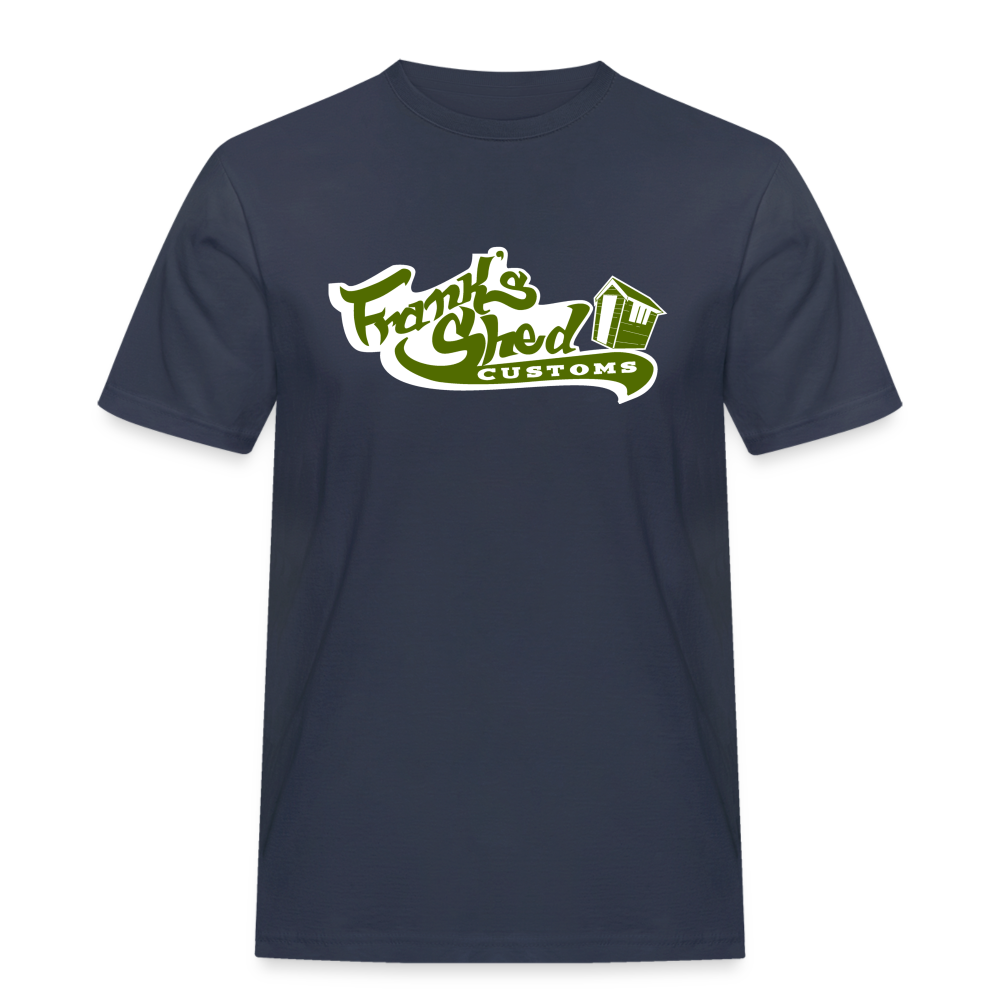 Franks Shed Customs (grün) - Rugged T-Shirt - Navy
