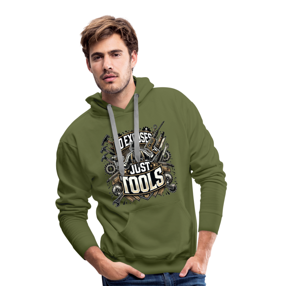 No Excuses, Just Tools! - Drill Sergeant Premium Hoodie - Olivgrün