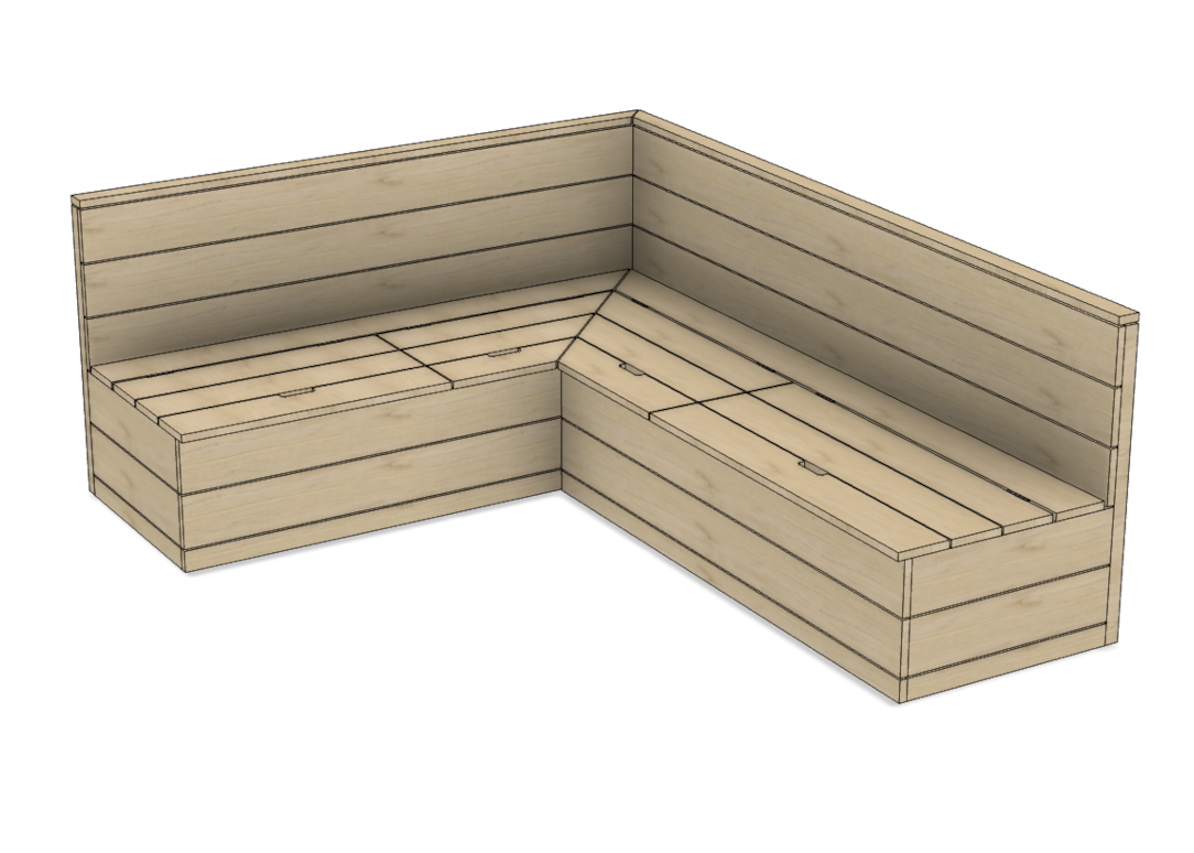 Sitzbank für Terrasse & Garten (Bauplan)