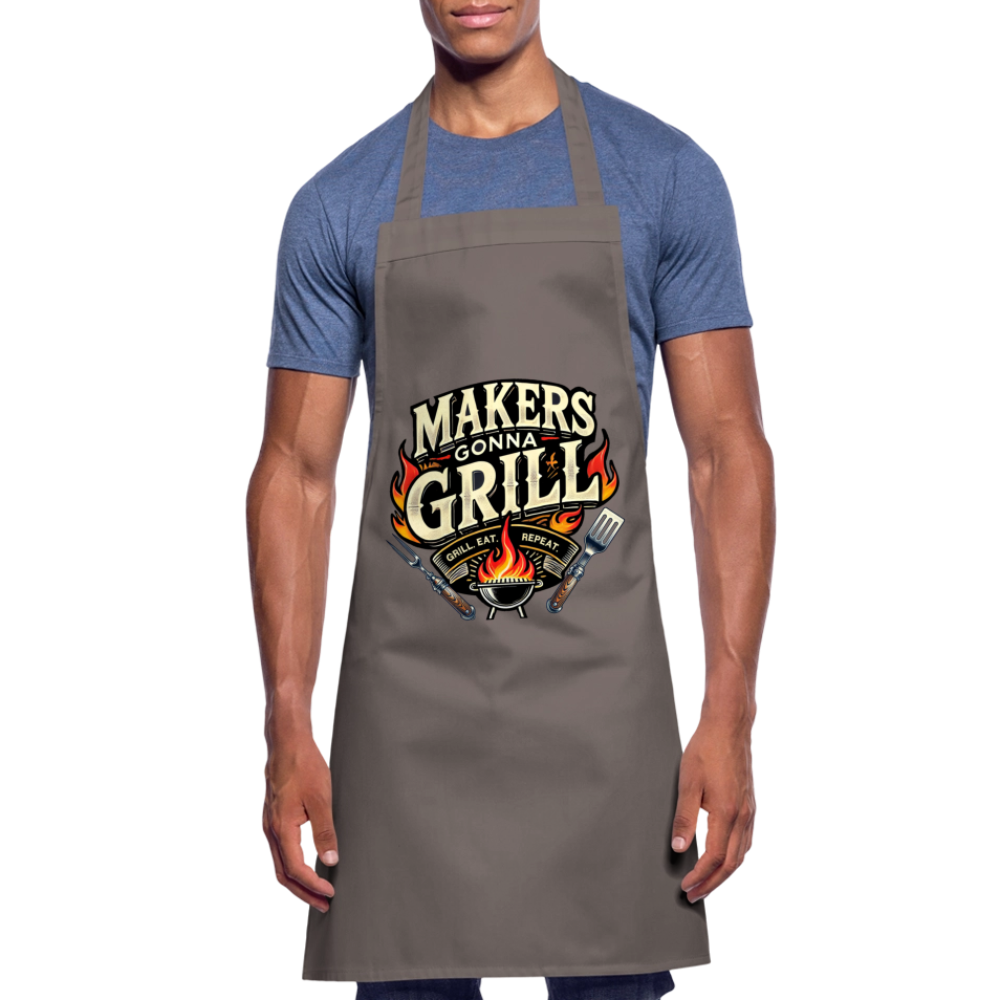 Makers gonna Grill - Grillschürze - Grau