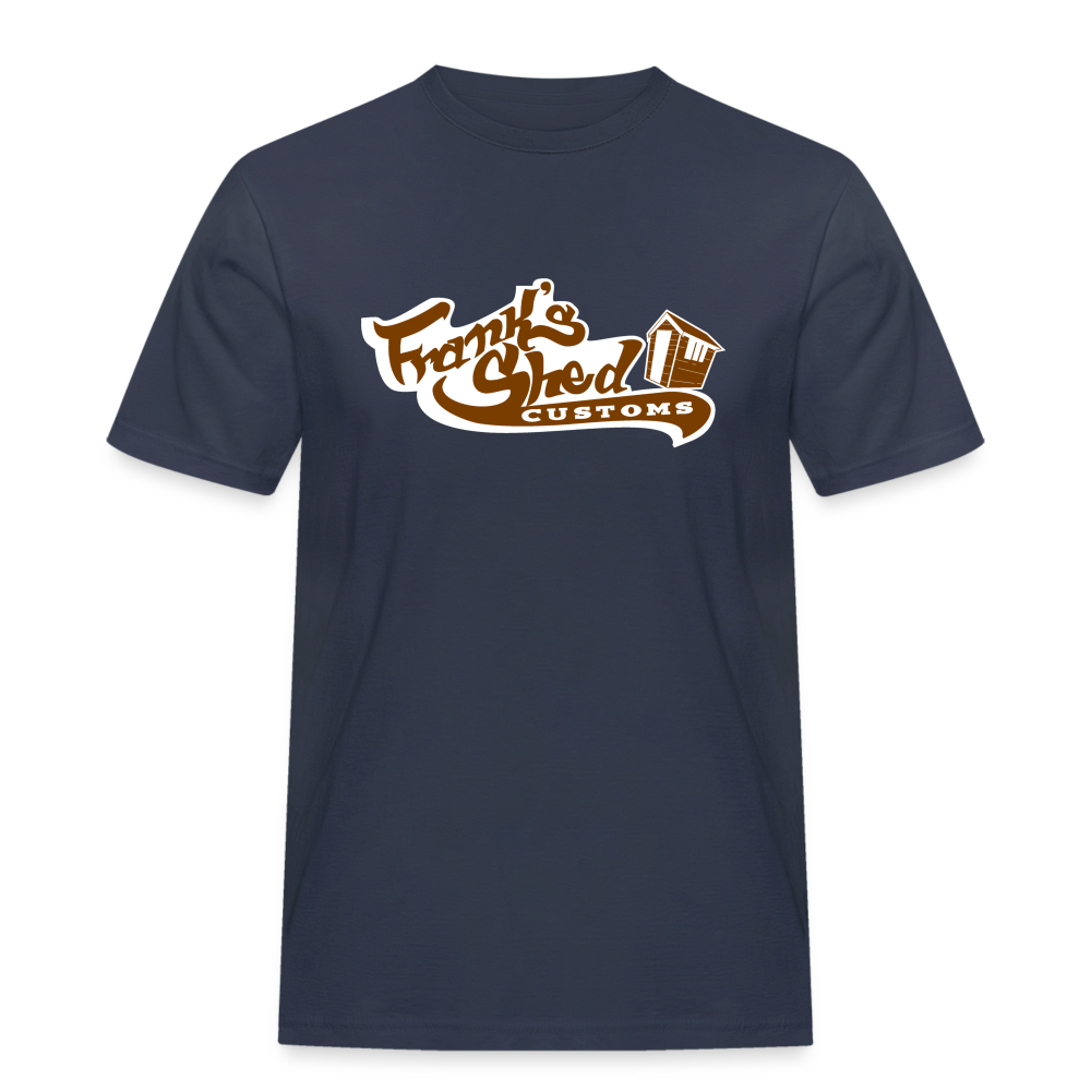 Franks Shed Customs (braun) - Rugged T-Shirt - Navy