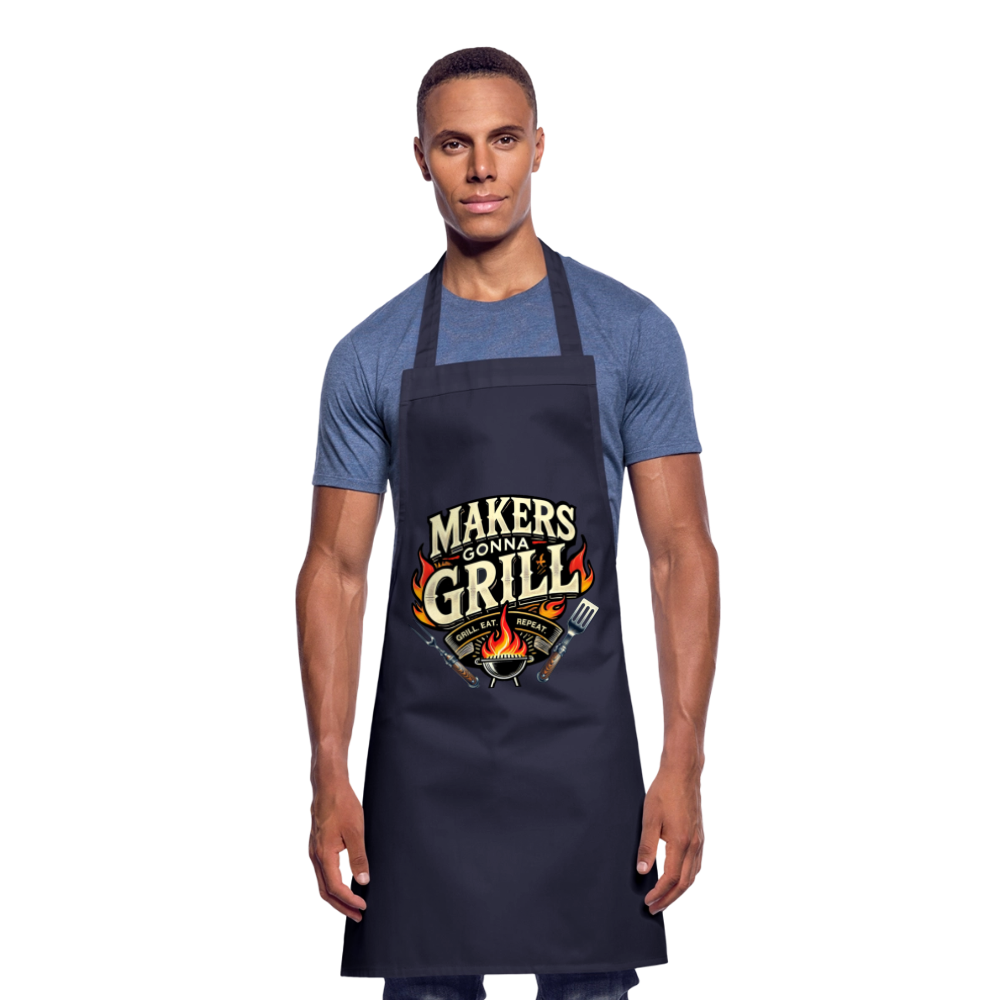 Makers gonna Grill - Grillschürze - Navy