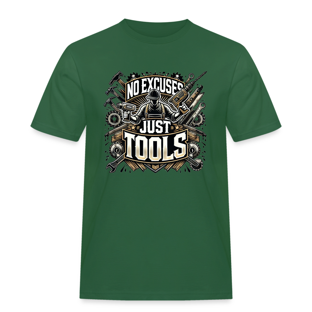No Excuses, Just Tools! - Drill Sergeant Rugged T-Shirt - Flaschengrün