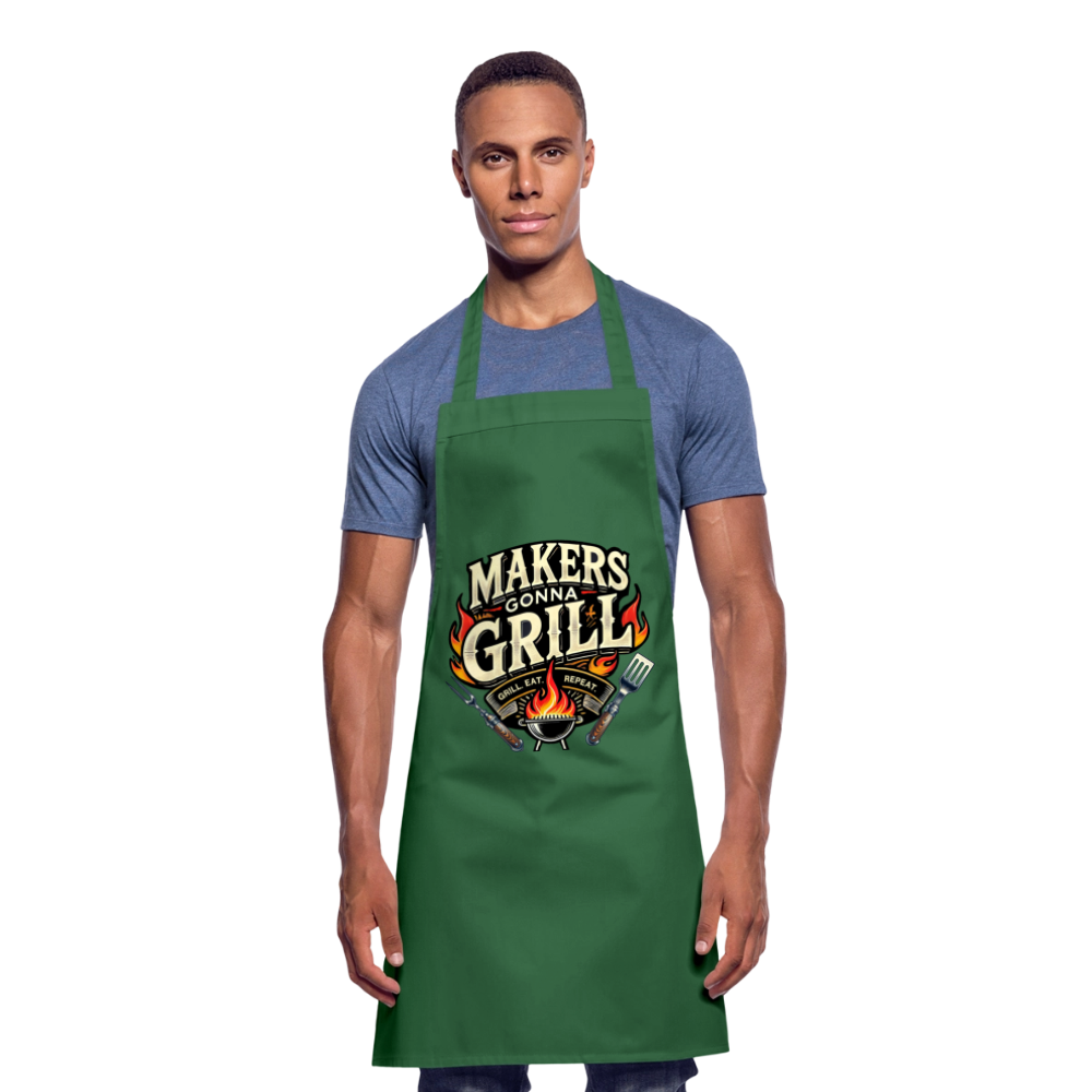 Makers gonna Grill - Grillschürze - Grün
