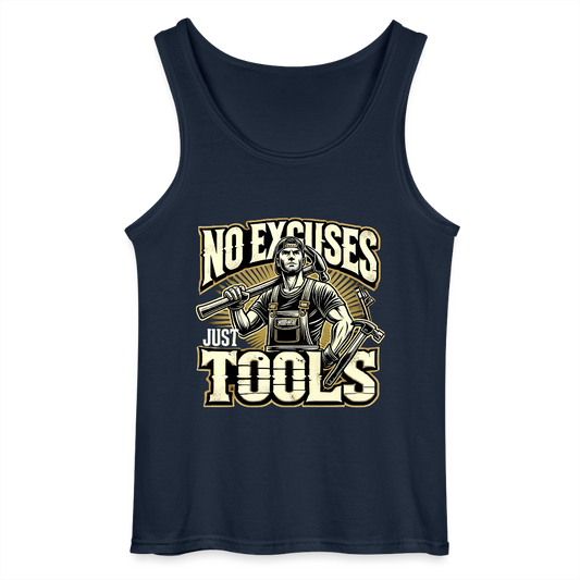 No Excuses, Just Tools! - Tool Titan Tank Top - Navy
