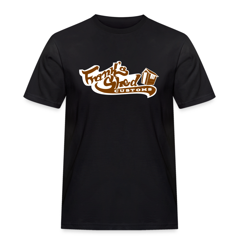Franks Shed Customs (braun) - Rugged T-Shirt - Schwarz