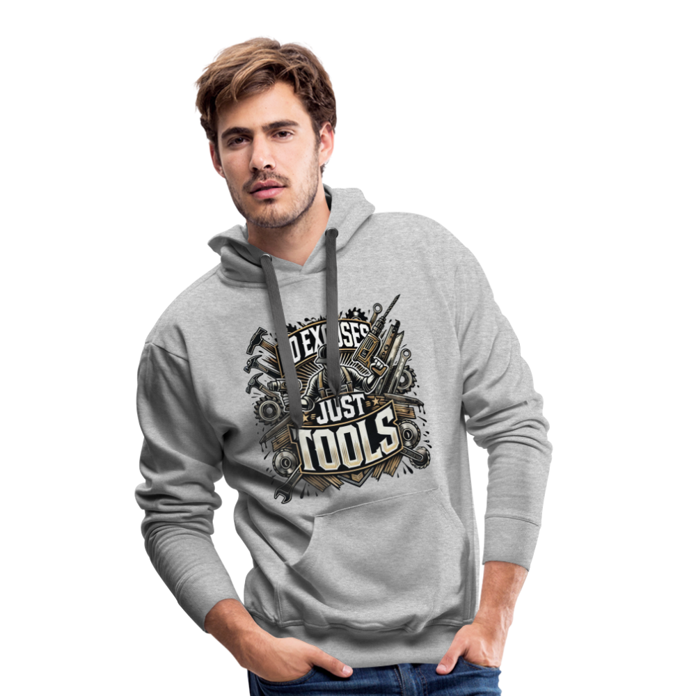 No Excuses, Just Tools! - Drill Sergeant Premium Hoodie - Grau meliert