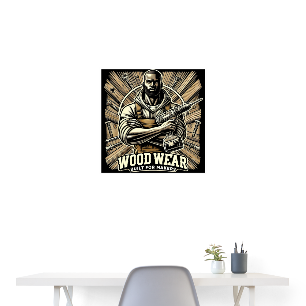 Workshop Warrior - POSTER 60x60cm - Weiß